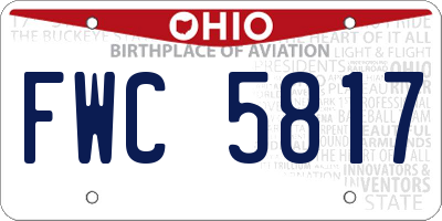 OH license plate FWC5817