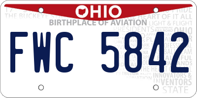 OH license plate FWC5842
