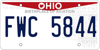 OH license plate FWC5844