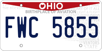 OH license plate FWC5855