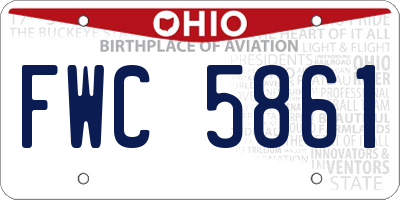 OH license plate FWC5861