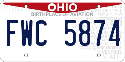 OH license plate FWC5874