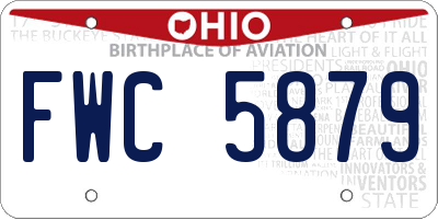 OH license plate FWC5879