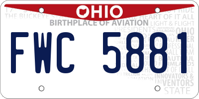 OH license plate FWC5881