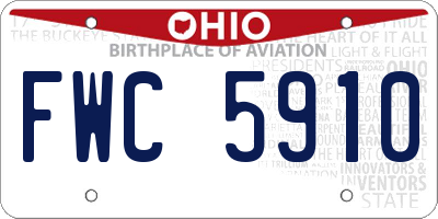 OH license plate FWC5910