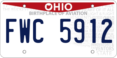 OH license plate FWC5912