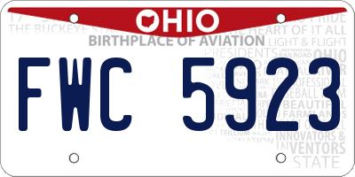 OH license plate FWC5923
