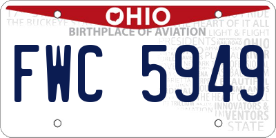 OH license plate FWC5949