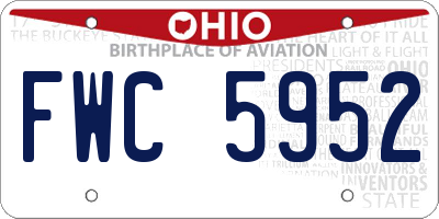 OH license plate FWC5952