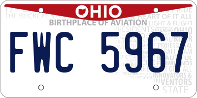 OH license plate FWC5967