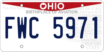 OH license plate FWC5971