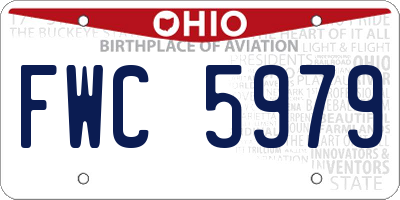 OH license plate FWC5979