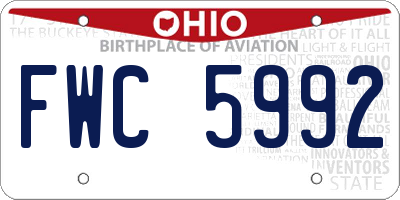 OH license plate FWC5992