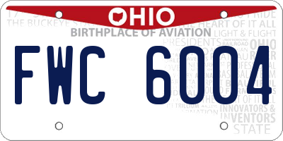 OH license plate FWC6004