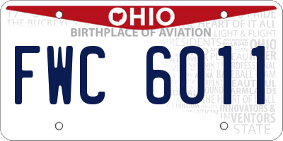 OH license plate FWC6011