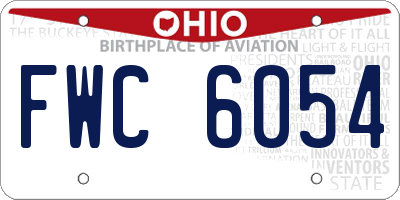 OH license plate FWC6054