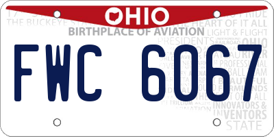 OH license plate FWC6067