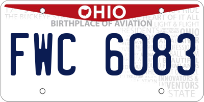 OH license plate FWC6083