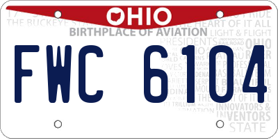 OH license plate FWC6104