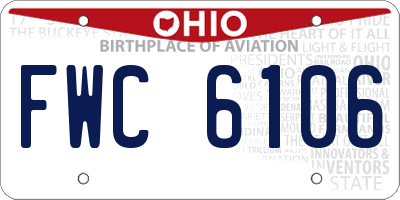 OH license plate FWC6106