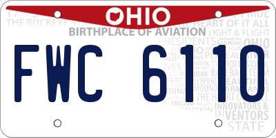 OH license plate FWC6110