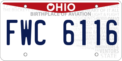 OH license plate FWC6116