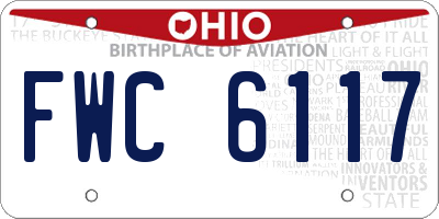 OH license plate FWC6117