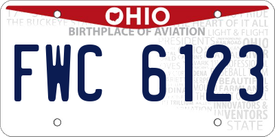 OH license plate FWC6123