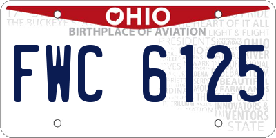 OH license plate FWC6125