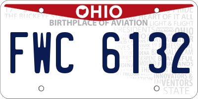 OH license plate FWC6132