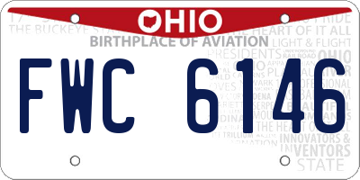 OH license plate FWC6146