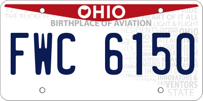 OH license plate FWC6150