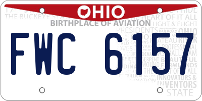 OH license plate FWC6157