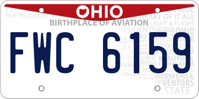 OH license plate FWC6159