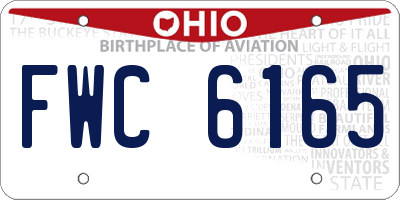 OH license plate FWC6165