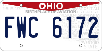 OH license plate FWC6172
