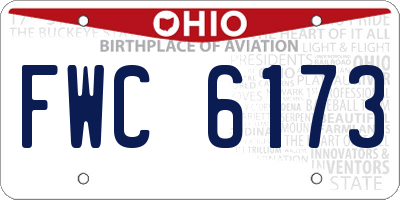 OH license plate FWC6173