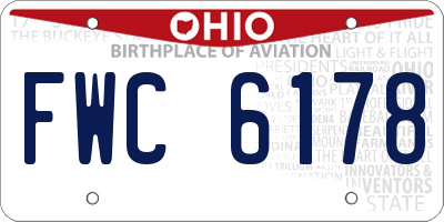 OH license plate FWC6178