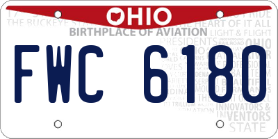 OH license plate FWC6180