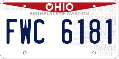 OH license plate FWC6181