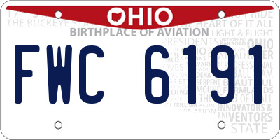 OH license plate FWC6191