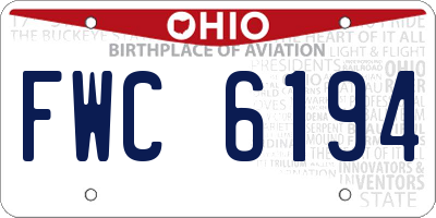 OH license plate FWC6194