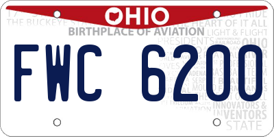 OH license plate FWC6200