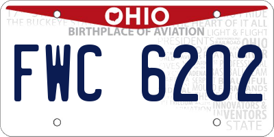 OH license plate FWC6202