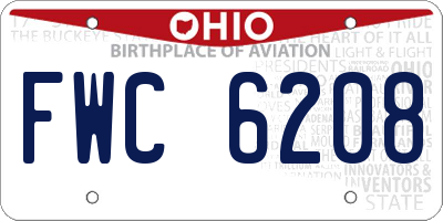 OH license plate FWC6208