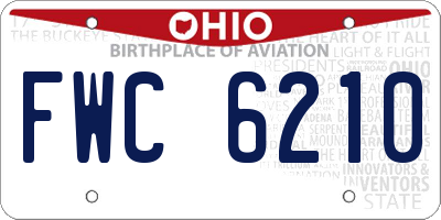 OH license plate FWC6210