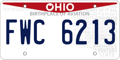 OH license plate FWC6213