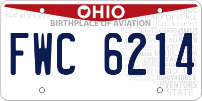 OH license plate FWC6214