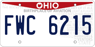 OH license plate FWC6215