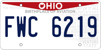 OH license plate FWC6219